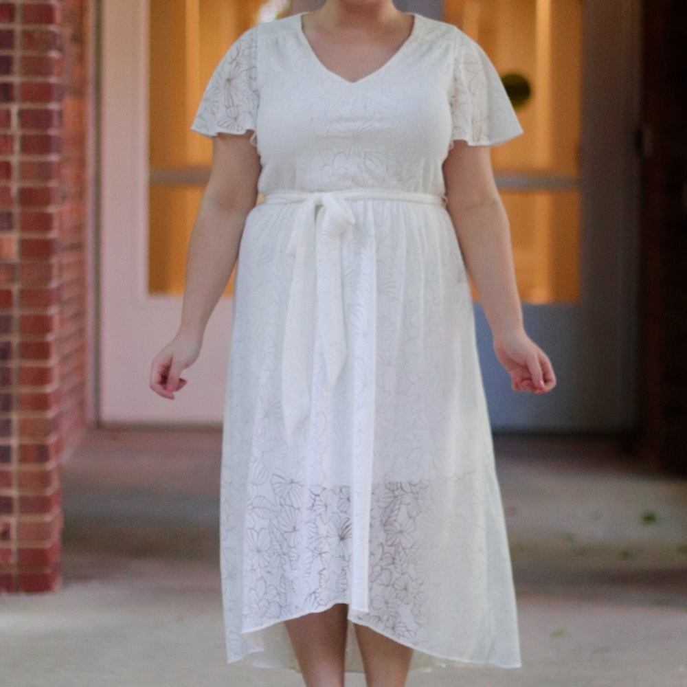 Lane bryant high-low White dress